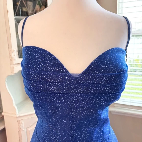NEW Blue Dress with Glitter Tulle NWOT Size XL - Picture 2 of 9